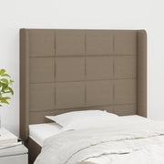 Testiera ad Orecchio-Testata con Orecchie Tortora 93x16x118/128 cm in Tessuto 750521