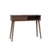 Consolle con 2 cassetti effetto legno naturale, 100cm, noce