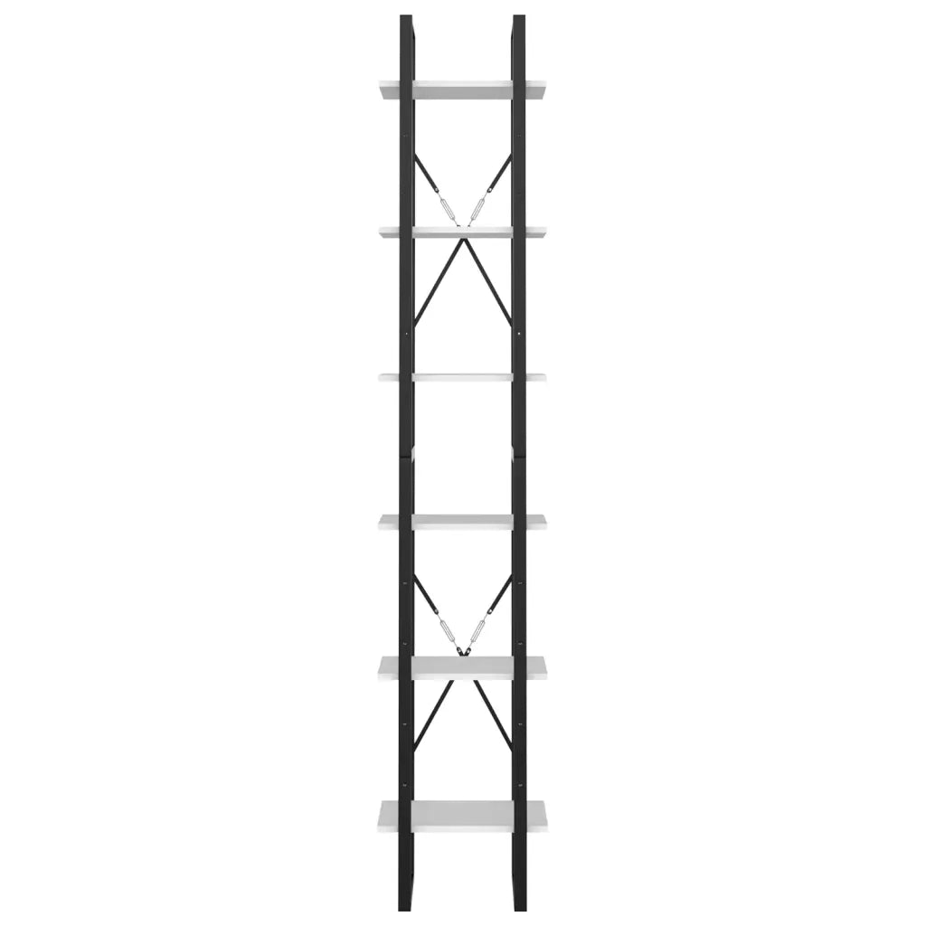 Libreria a 6 Ripiani Bianca 40x30x210 cm in Legno Multistrato cod mxl 17043