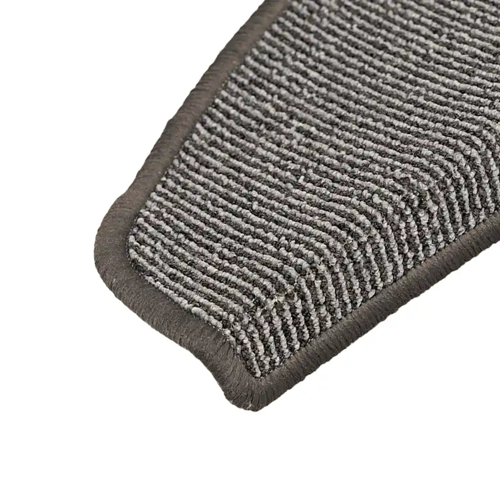 Tappetini per scale 15 pz 65x21x4 cm Grigio Semicircolari Grandi 149854