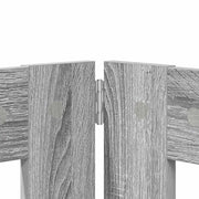 Cancello per cani pieghevole con supporti 4 pcs Grigio Sonoma 892082