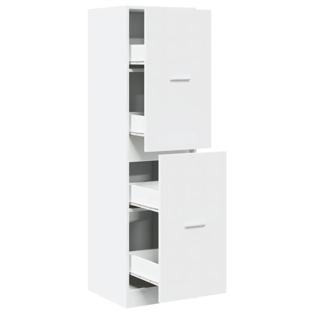 Armadietto da Farmacia Bianco 40x41x144,5 cm in Truciolato 3309636
