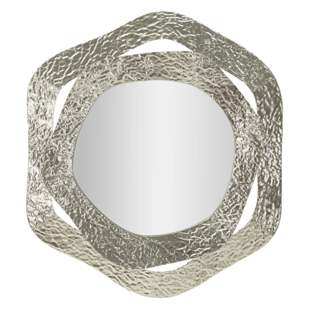 Specchio con Cornice VKH509, Argento, Metallo, 66x6x75 cm