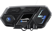 Intercom per Motociclisti - Casco Intercom - Système di Comunicazione per Motocicli - Sistema di Comunicazione Bluetooth - 2 Pezzi - Bluetooth 5.0 - Tecnologia di Riduzione del Rumore - Portata fino a 2000m - Massimo 8 pezzi