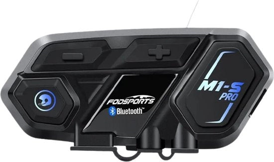 Intercom per Motociclisti - Casco Intercom - Système di Comunicazione per Motocicli - Sistema di Comunicazione Bluetooth - 2 Pezzi - Bluetooth 5.0 - Tecnologia di Riduzione del Rumore - Portata fino a 2000m - Massimo 8 pezzi