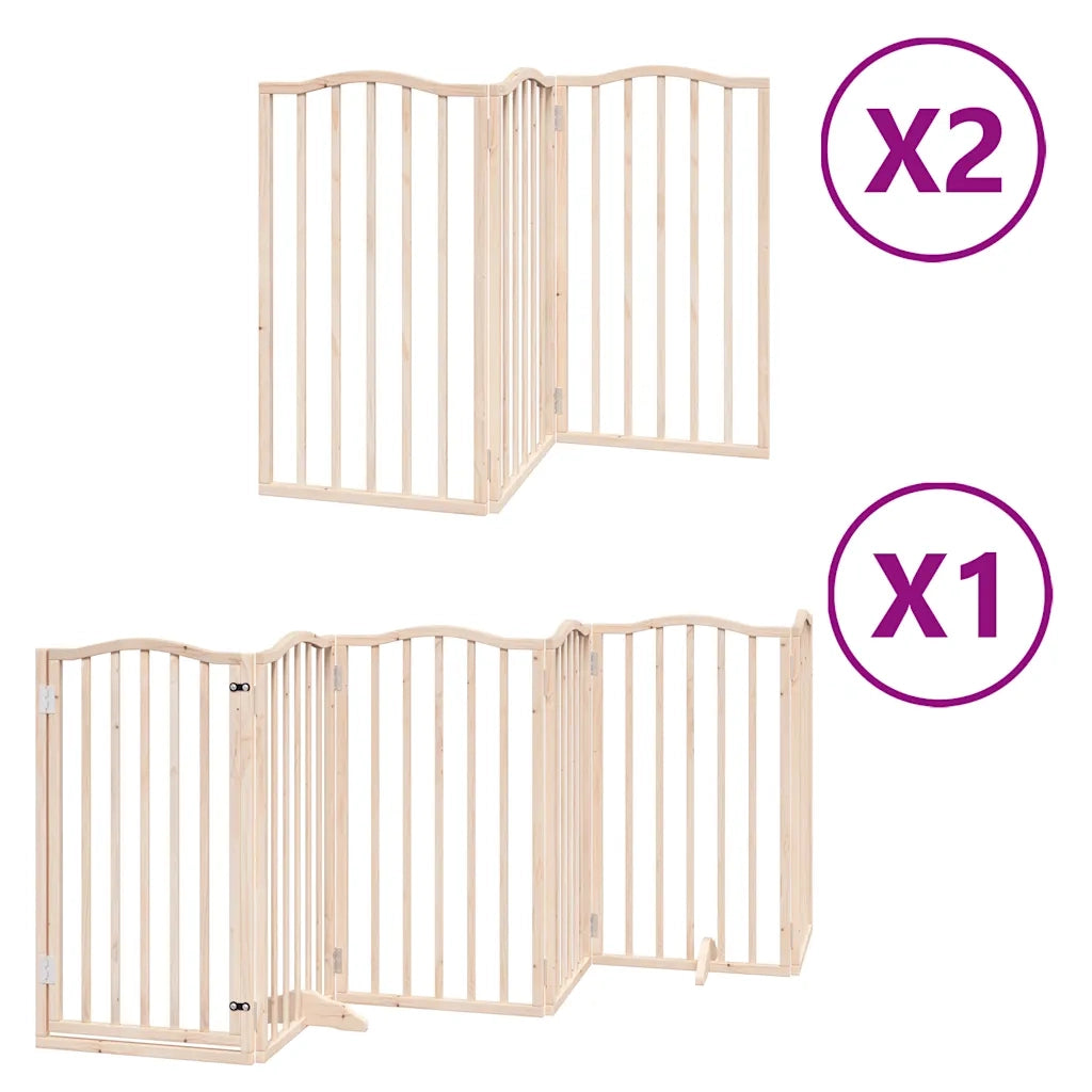 vidaXL Cancello per Cani Porta Pieghevole 12 Pannelli 300 cm in Pioppo