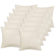Federa 12 pcs HOUTEN Crema 50 x 50 cm Bouclé 919125