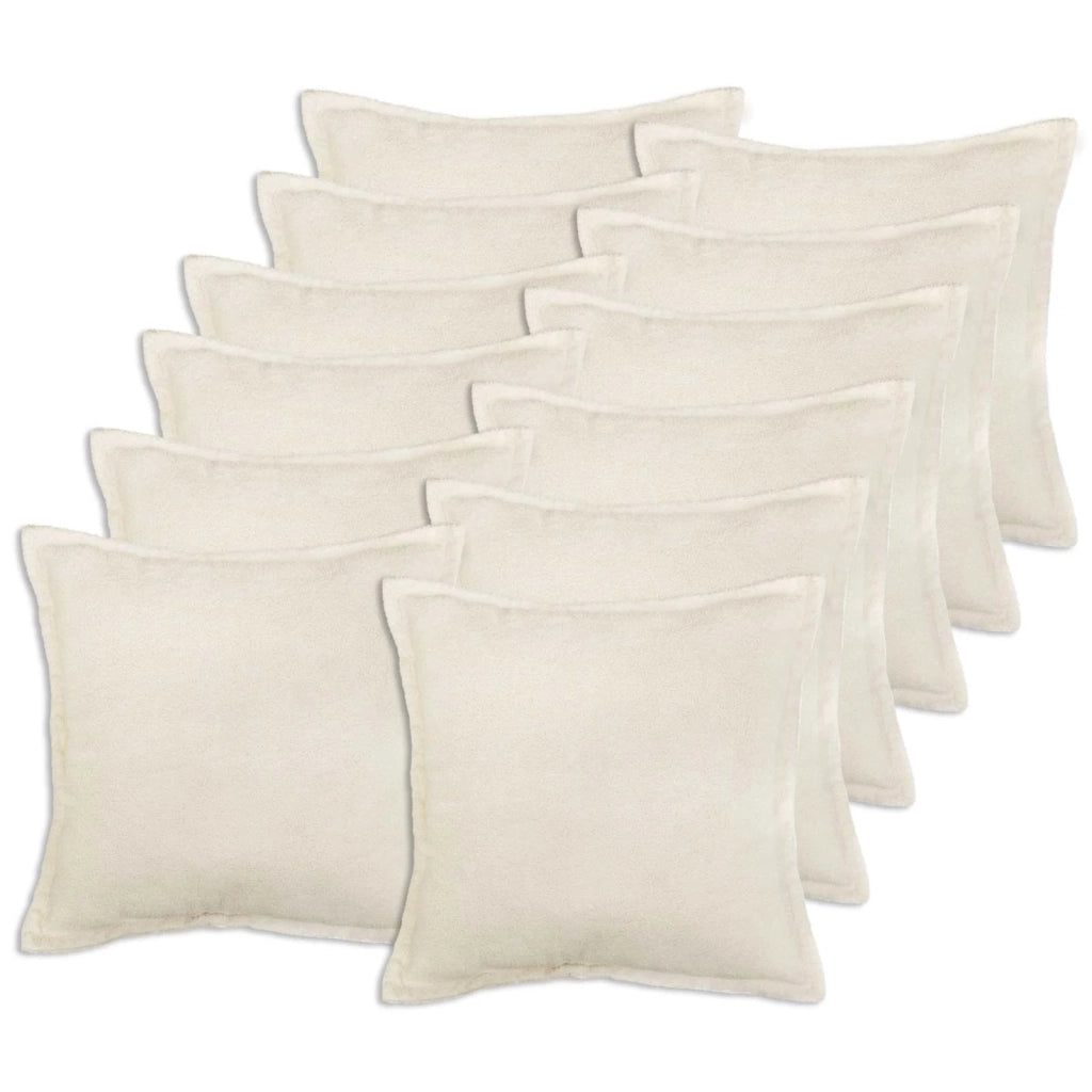 Federa 12 pcs HOUTEN Crema 50 x 50 cm Bouclé 919125