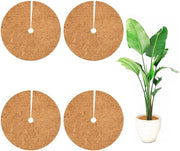 Disco di mulch di cocco, protezione invernale per piante in vaso, disco di cocco fibra di cocco per sacchi di piante protezione dal gelo, protezione per piante inverno dentro e fuori (40cm 4pz)