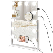 Specchio da Trucco con Luce ¨C zephmum ¨C Bianco 30x40 cm