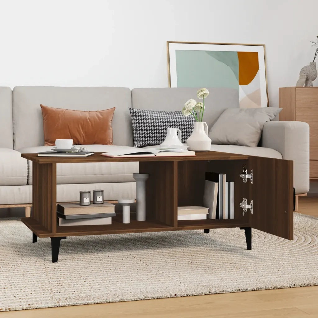 Tavolino da salotto | Tavolino da caff¨¨ | Tavolino da Soggiorno Rovere Marrone 90x50x40cm Legno Multistrato