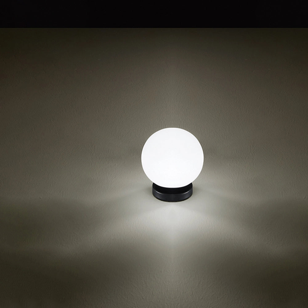 Lampada Da Scrivania Contemporanea Maga Metallo Nero Vetro 1 Luce E14
