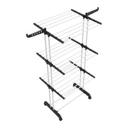 Hangover - Stendibiancheria Verticale 72x171x62,5 cm Stendino 4 Ripiani Pieghevole con Ruote in Resina e Metallo