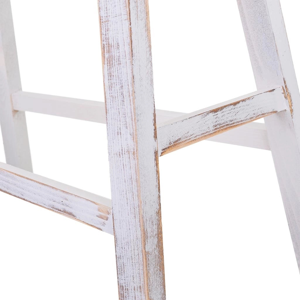 Sgabello in legno bianco 70x25x50h cm