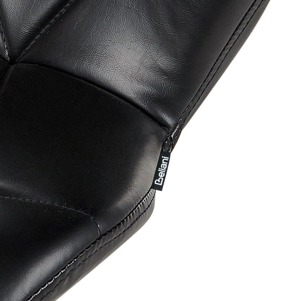 Set di 2 sgabelli in ecopelle nero con altezza regolabile sedia da bar moderna da cucina