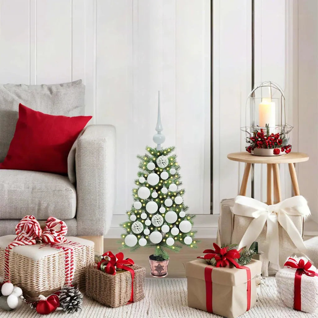 Albero di Natale con 150 LED con supporto Verde 65 cm PE 3396294