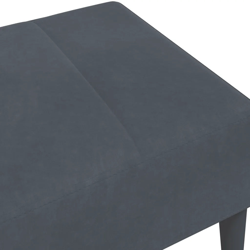Poggiapiedi Grigio Scuro 77x55x31 cm in Velluto