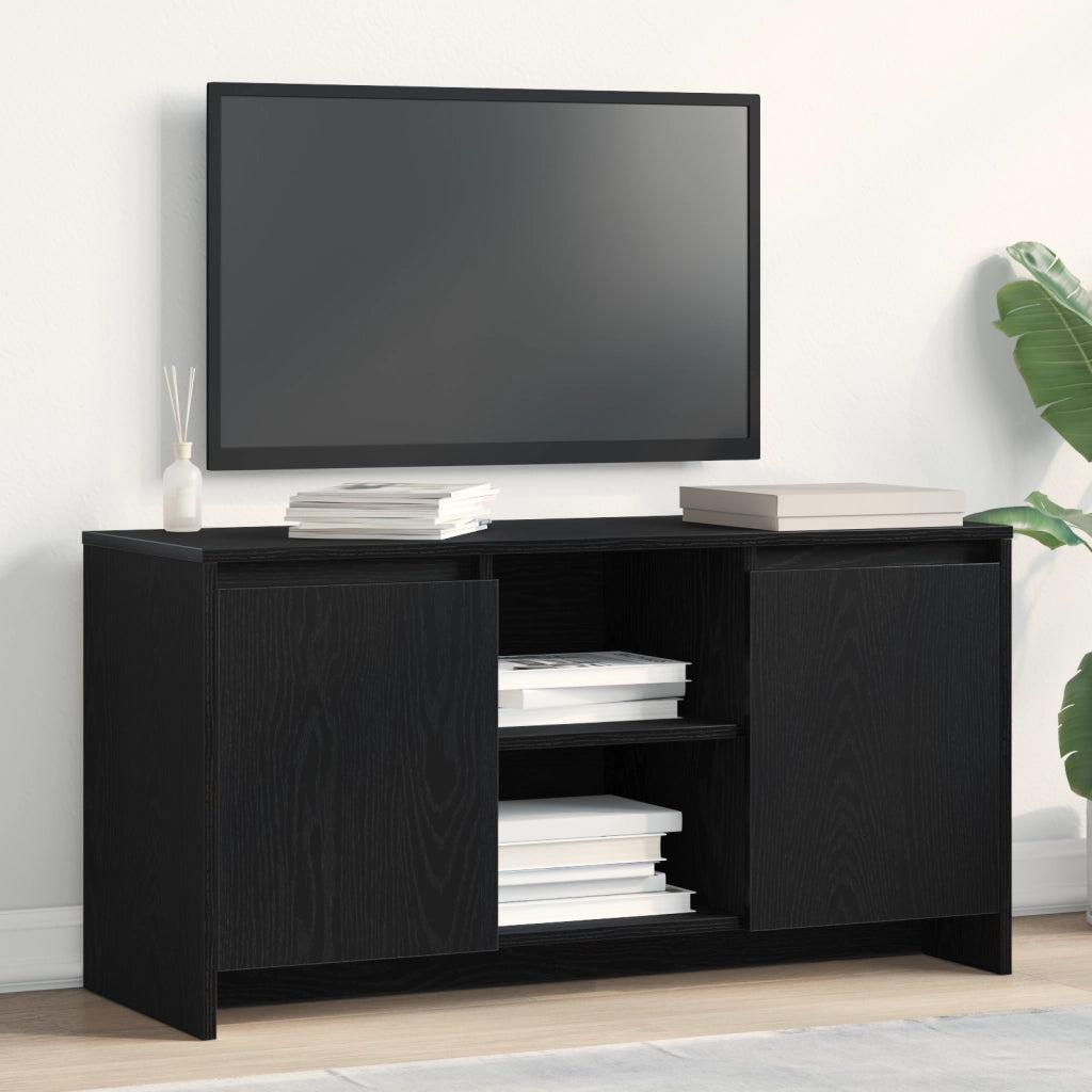 mobile TV  Nero Rovere 102x37,5x52,5 cm in legno ingegnerizzato