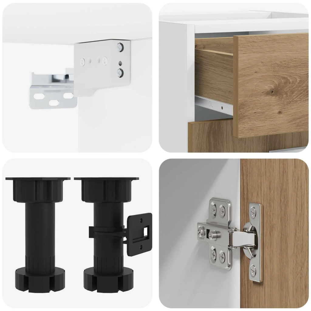 Unità Cucina LYON 8 pcs Rovere Artigianale Legno ingegnerizzato 3438210