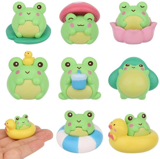 Figurine di animale in PVC, 8 pezzi, miniatura, decorazione da tavolo, diverse stili, materiali plastici.