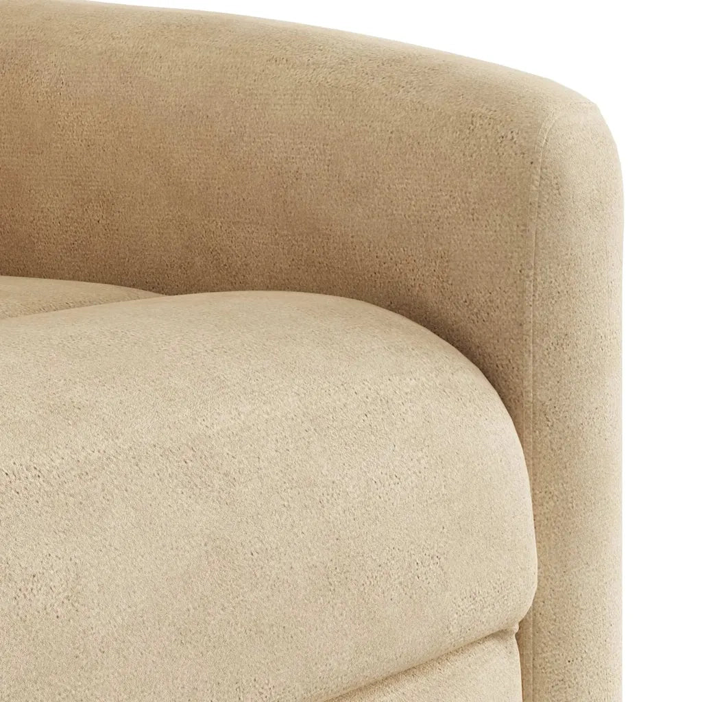 Poltrona Reclinabile Massaggiante Crema Tessuto di Microfibra 4015574