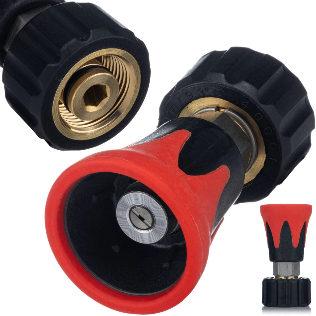 Lancia Mini M22 con Ugello a Ventaglio 40° Rossa – Compatibile con Idropulitrici Kärcher HD/HDS | Pressione Max 4000 PSI