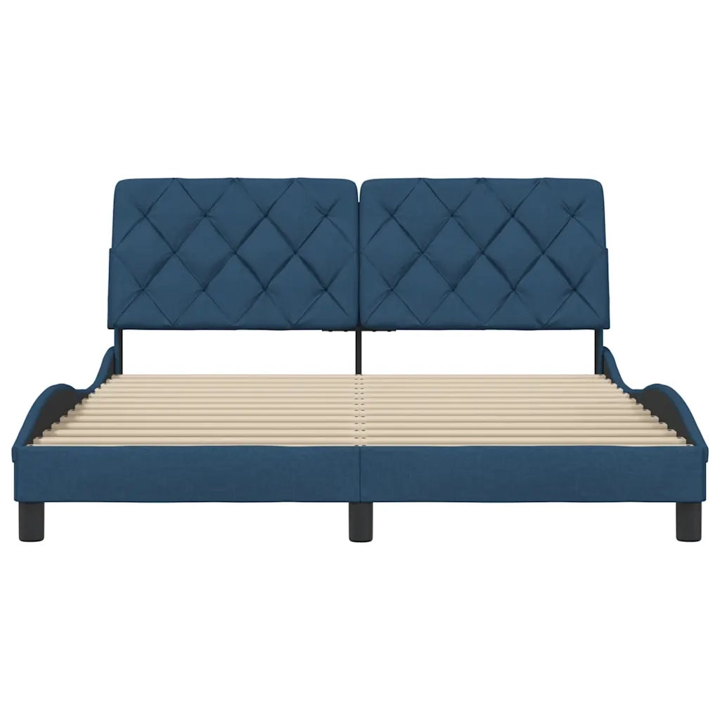 Giroletto senza Materasso Blu 160x200 cm in Tessuto