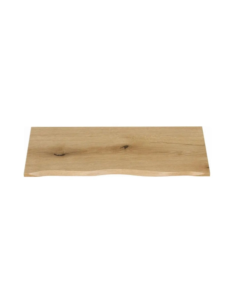 Piano per lavabo NATOURA 100,8 cm in MDF effetto rovere chiaro con bordo naturale – Ripiano per lavabo da appoggio