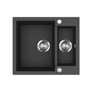 Bergström Lavello Nero 58 x 50 cm con 2 lavelli