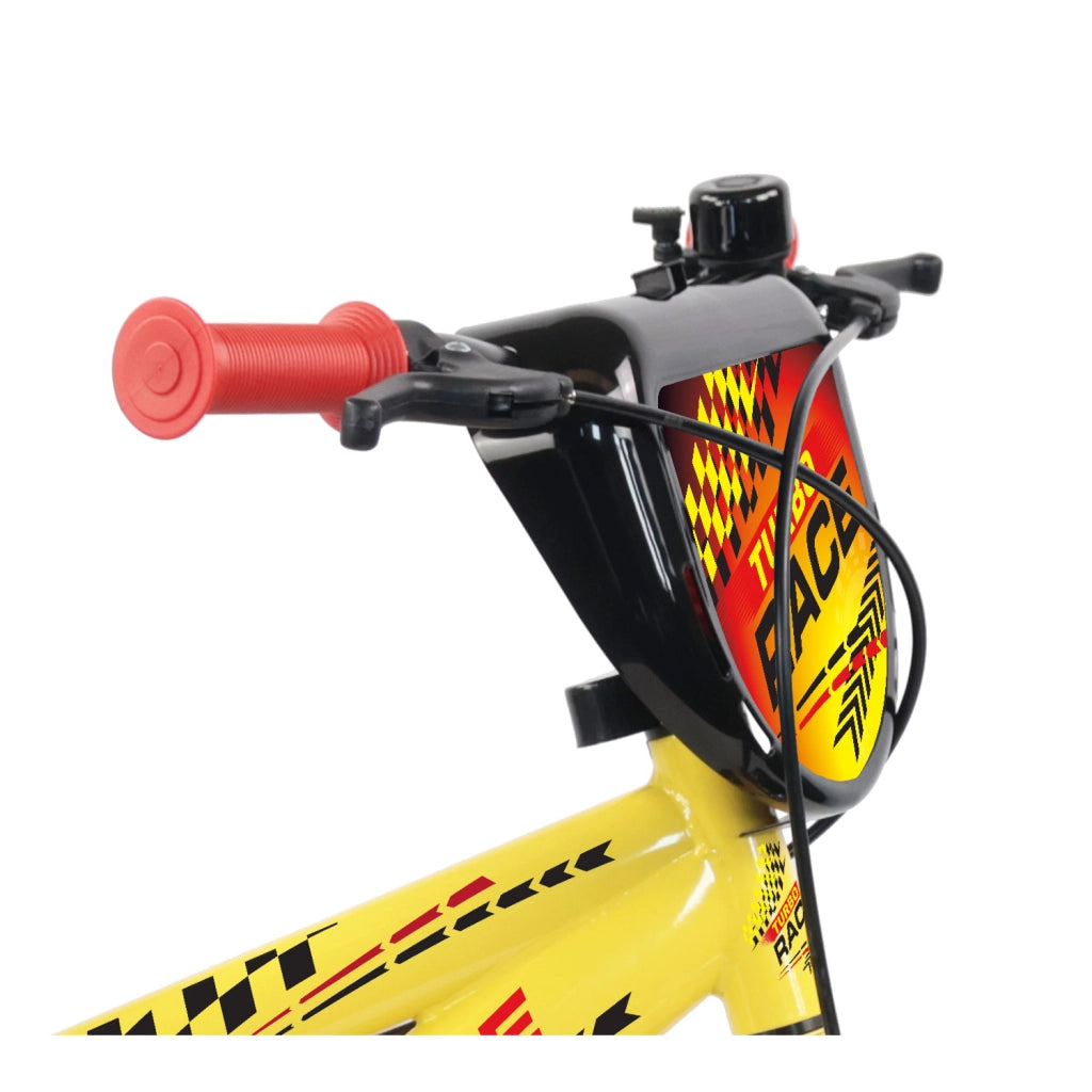 Bicicletta per Bambini 16" Turbo Race Freni Caliper e Stabilizzatori in Acciaio Hi-Ten Giallo