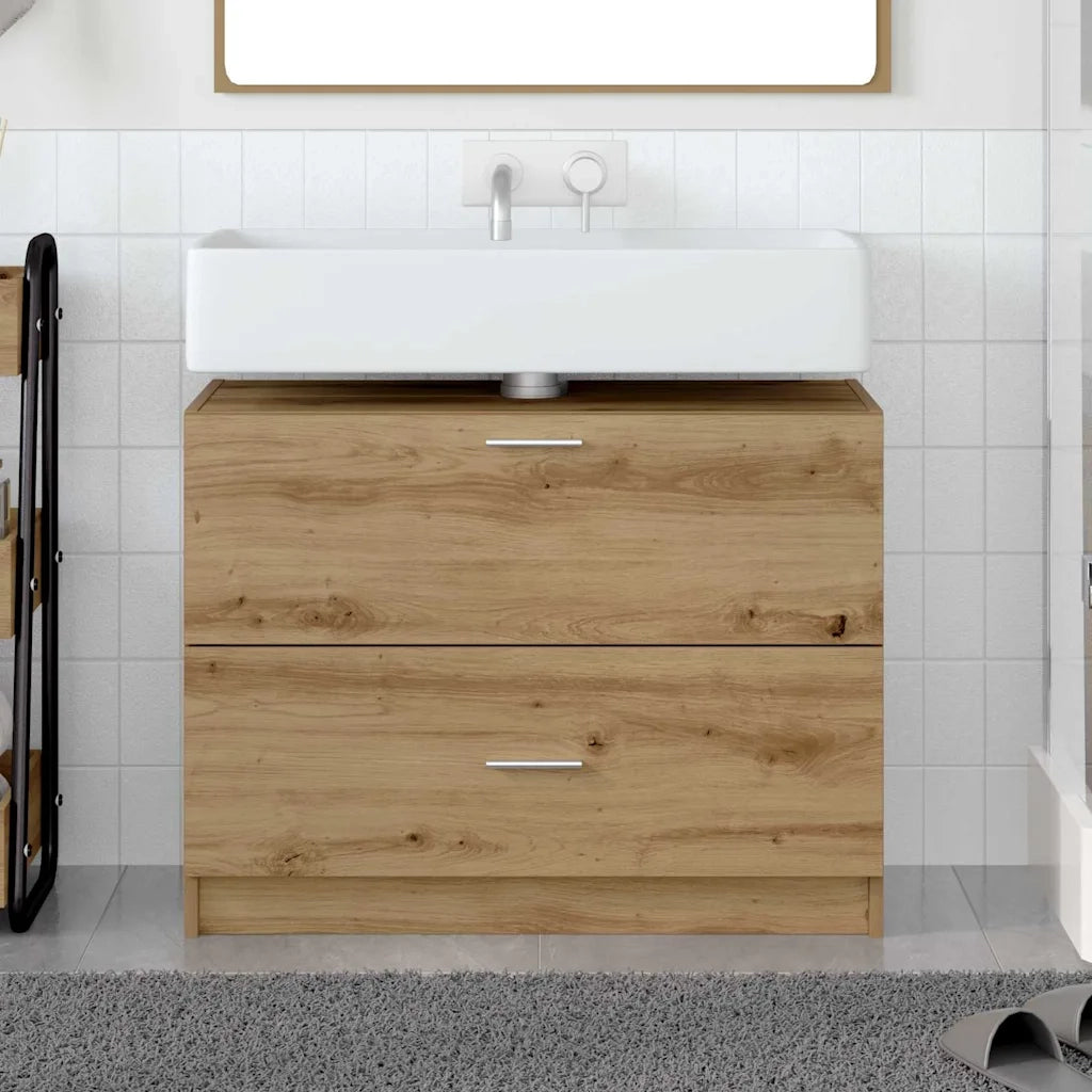 Mobile da Bagno con cassetto Rovere artigianale 78 x 37 x 59 cm 868831