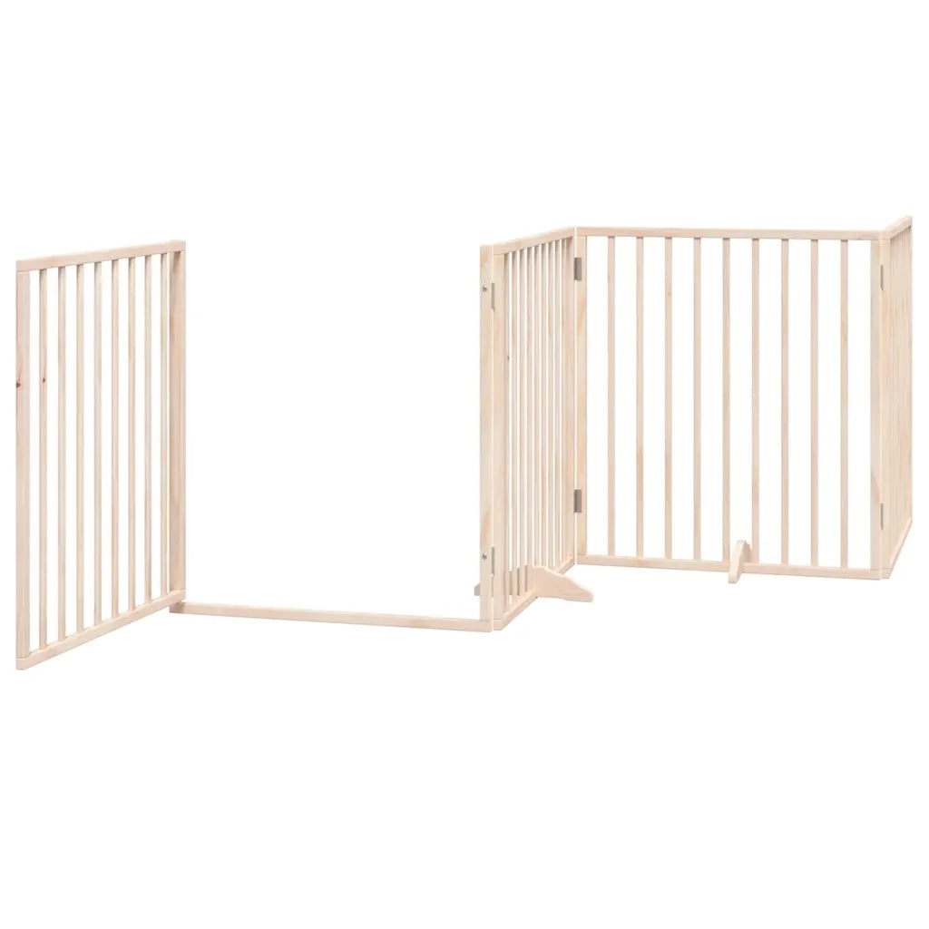 Cancello per Cani Porta Pieghevole 12 Pannelli 960 cm in Pioppo CFW8720006