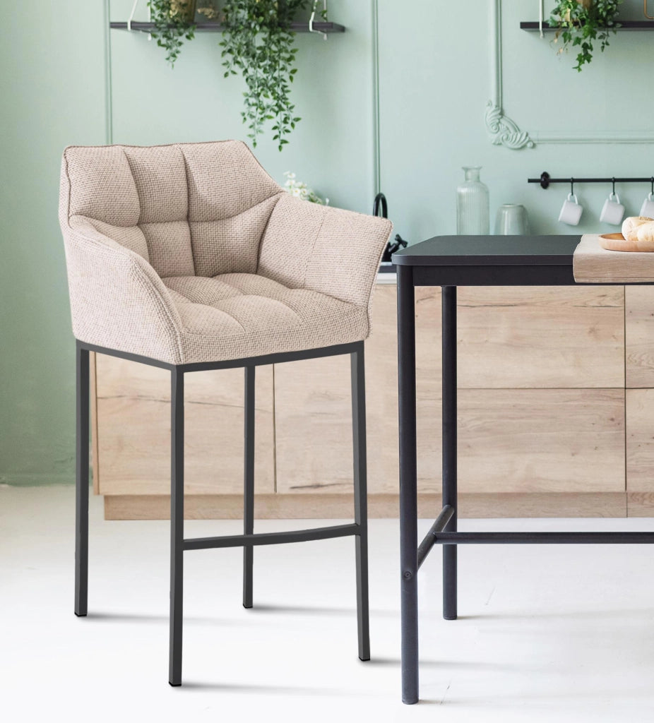 Barhocker Damaso B Stoff mit 4-FuЯ Gestell