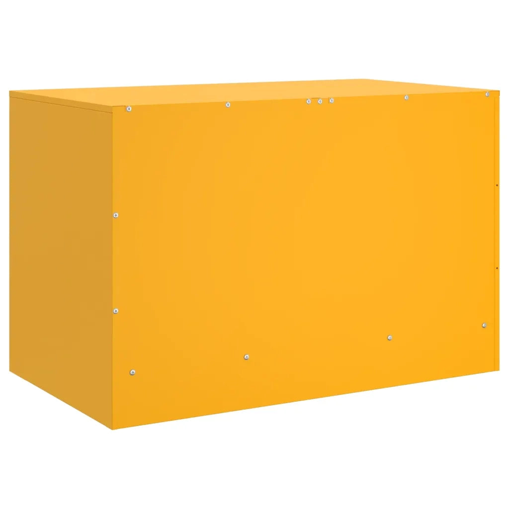 Mobili TV 2 pz Giallo Senape 67x39x44 cm in Acciaio 841697