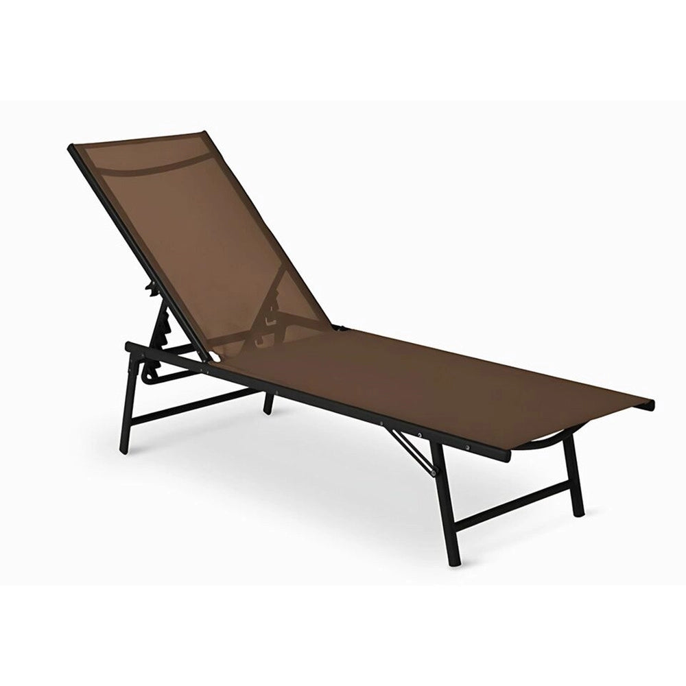 Trade Shop - Lettino Sdraio Mare Prendisole Reclinabile Pieghevole Praiano Piscina Sedia In Textilene -