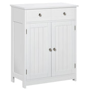 Mobile da Bagno 2 Ante con Cassetti 60x30x75 cm in Legno Bianco