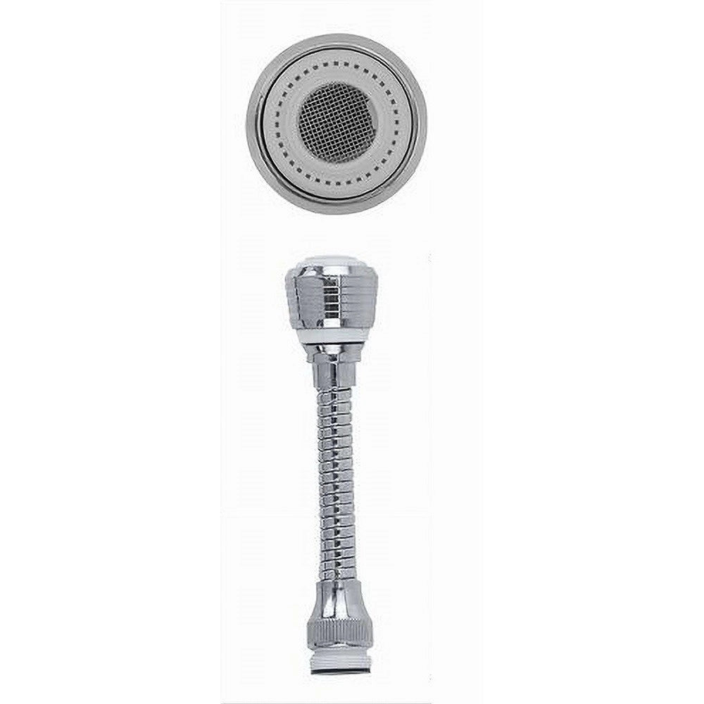 Trade Shop - Rompigetto Aeratore Per Rubinetto Lavello Cucina Cromato Flessibile 15 Cm 69252 -