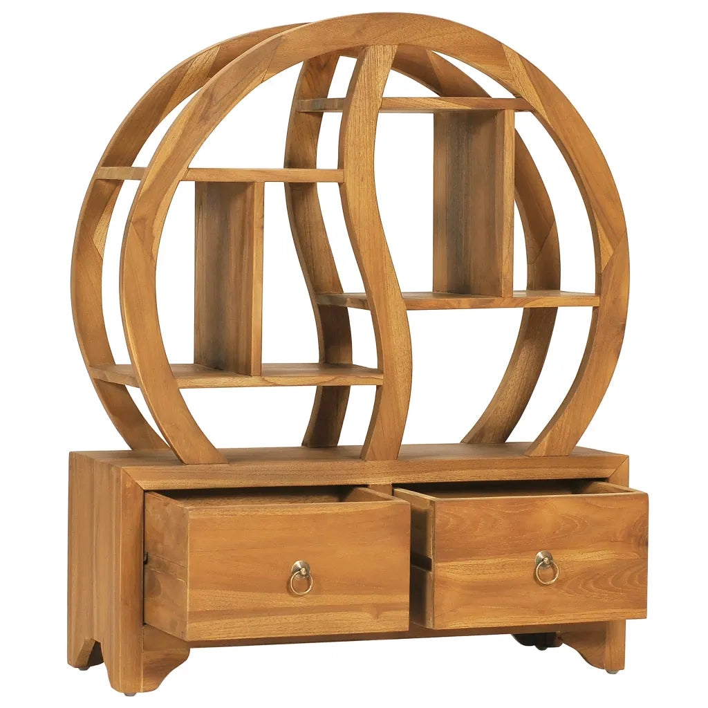 Armadietto con Mensola Yin Yang 68x26x83 cm in Legno di Teak cod mxl 43865
