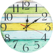 Orologio a muro in legno 30 cm - Orologio silenzioso in stile rurale per soggiorno, camera da letto e lavoro da casa