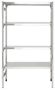 Scaffale lineare in acciaio inox per prodotti alimentari cm. 100x50x200h