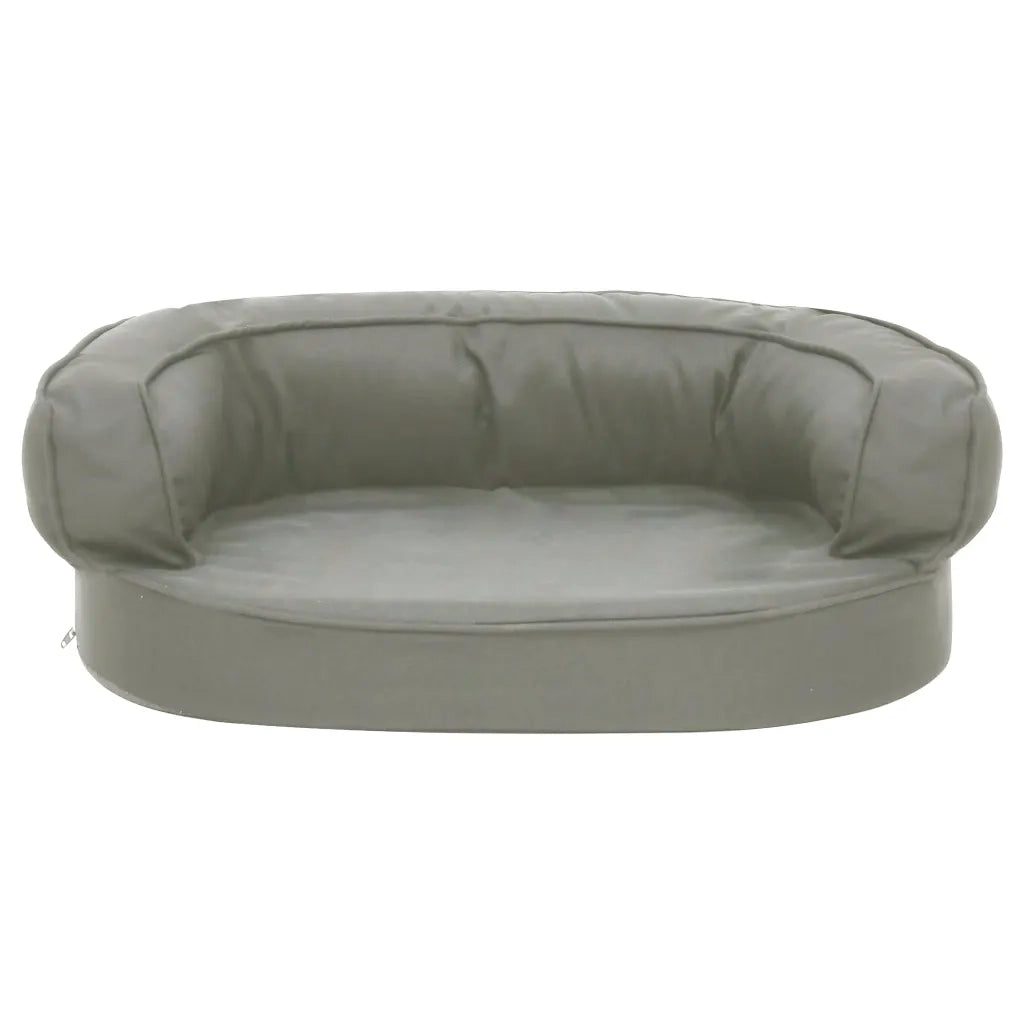 Materasso Ergonomico per Cani 60x42 cm Effetto Lino Grigio cod mxl 52319