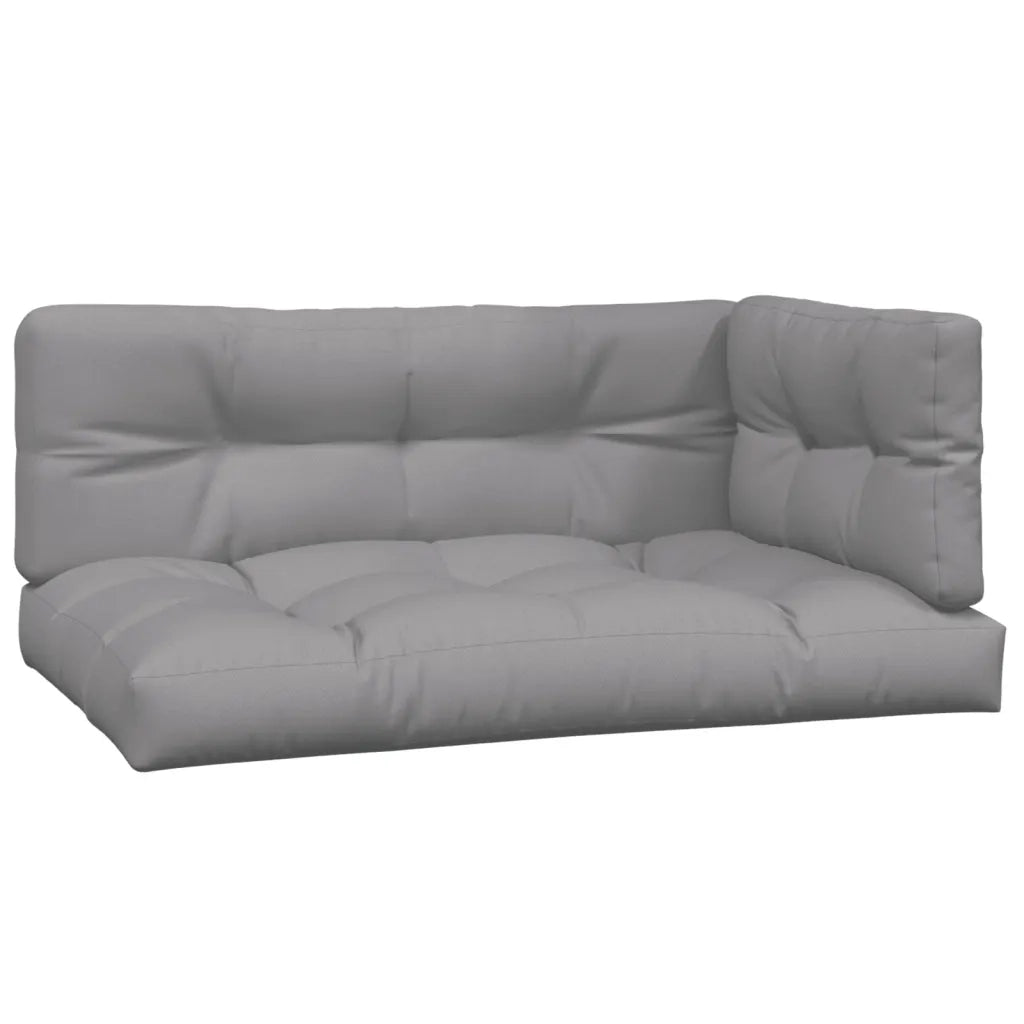 Cuscini per Pallet 3 pz Grigi in Tessuto 360756