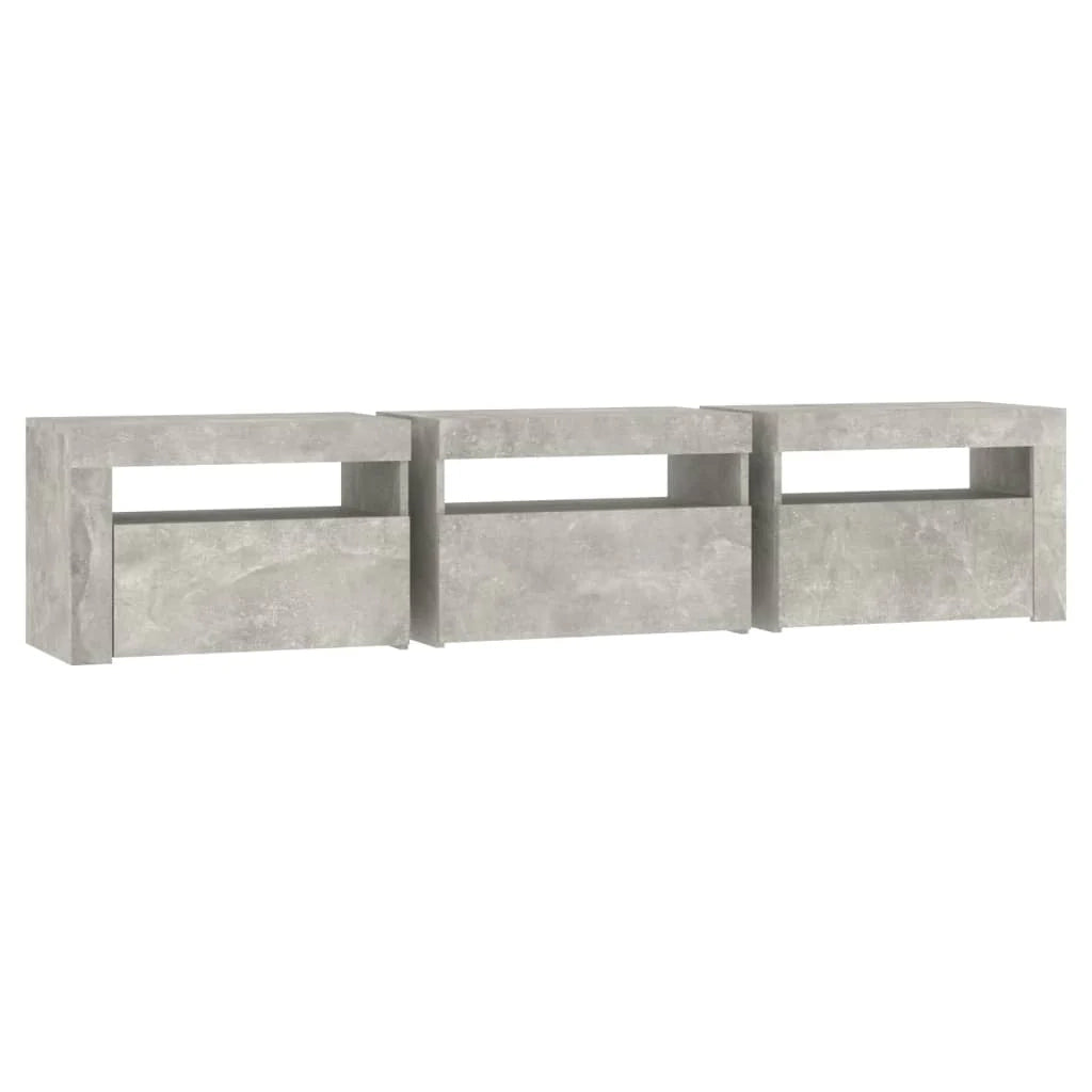 Mobile TV multimediale scaffale TV credenza mobile TV sala da pranzo soggiorno camera da letto con luci LED 180 x 35 x 40 cm grigio 02_0026542