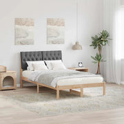 Letto con Testiera Rivestita-Struttura Letto con Testiera Marrone 120 x 190 cm 212499