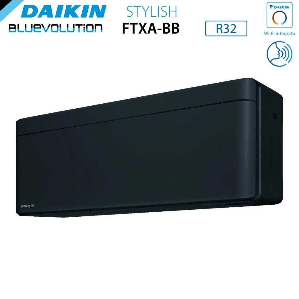 Condizionatore Dual Split Daikin Stylish Total Black 9+9 con 2MXM40A R-32 Wi-Fi Integrato Nero Garanzia Italiana