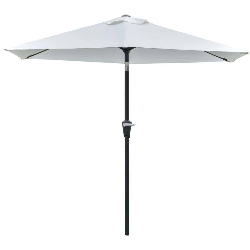 Ombrellone da Giardino Ø2,27m in Metallo e Poliestere Bianco Crema