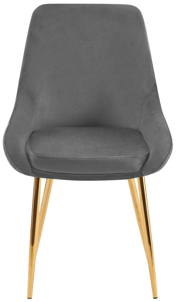 Set di 2 sedie da pranzo Elmira velluto oro 1