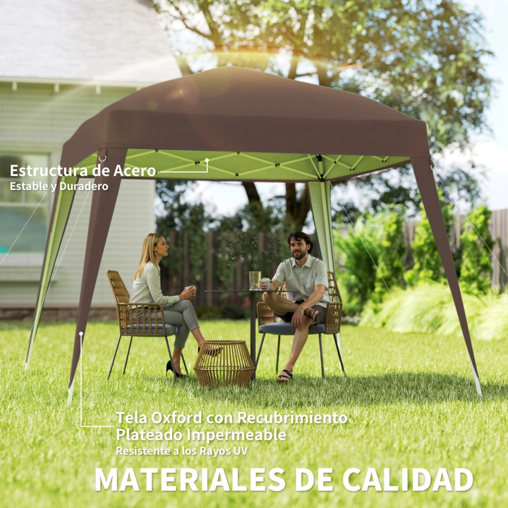 Gazebo Pieghevole da Giardino Pop-up ¨C Xylo ¨C 2,4x2,4m Beige Impermeabile Anti-UV