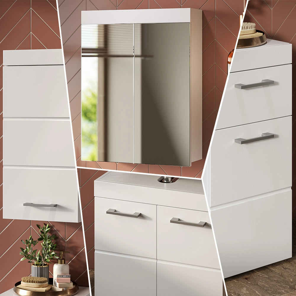 Vicco Set mobili bagno Bianco 4 parti
