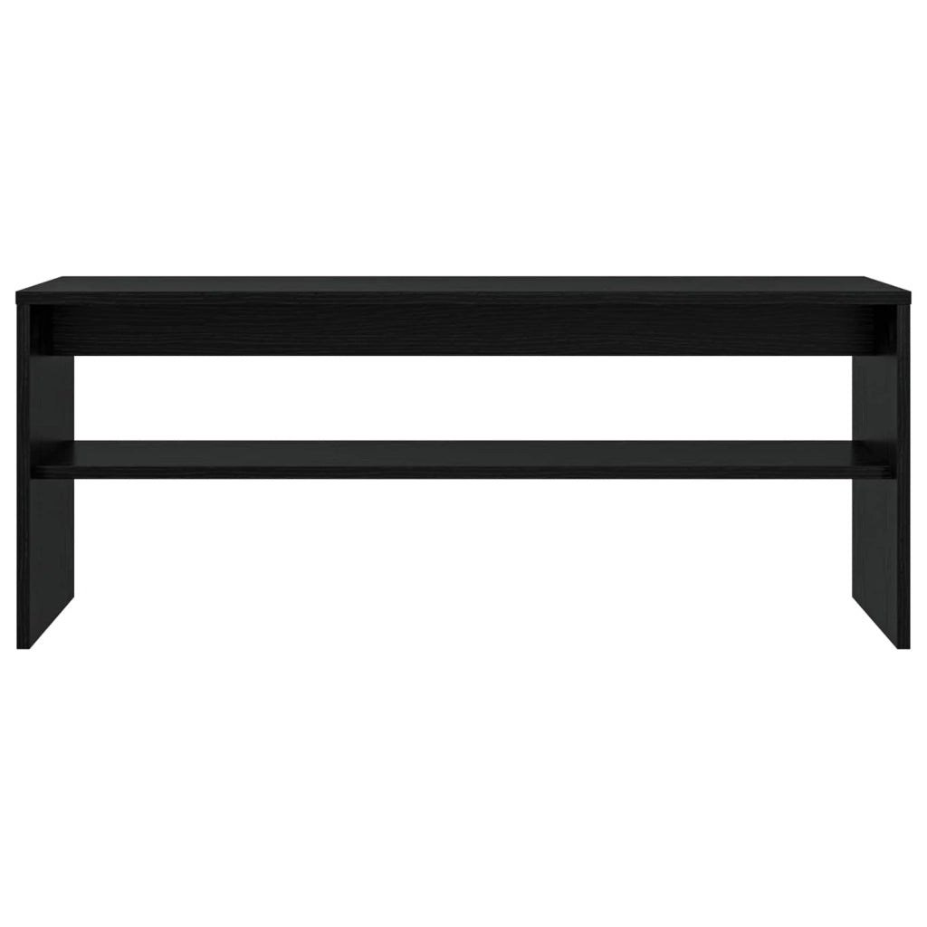 Mobile TV rettangolare moderno con contenitore funzionale 100 x 30 x 40 cm in legno di rovere nero 02_0058378